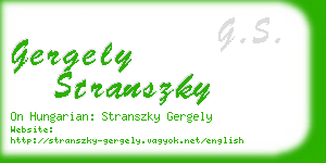 gergely stranszky business card